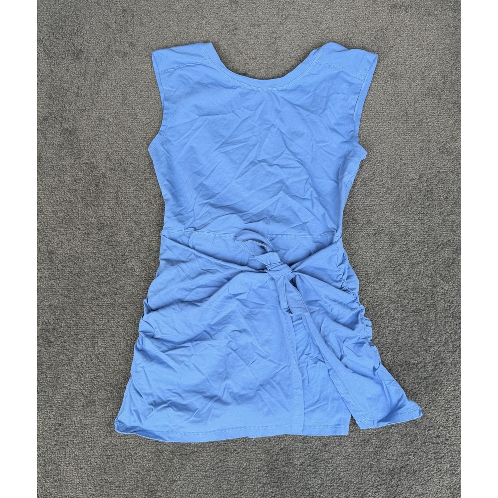 Motion Tcec Blue Sleeveless Wrap Front Active Romper with Pocket Size S
